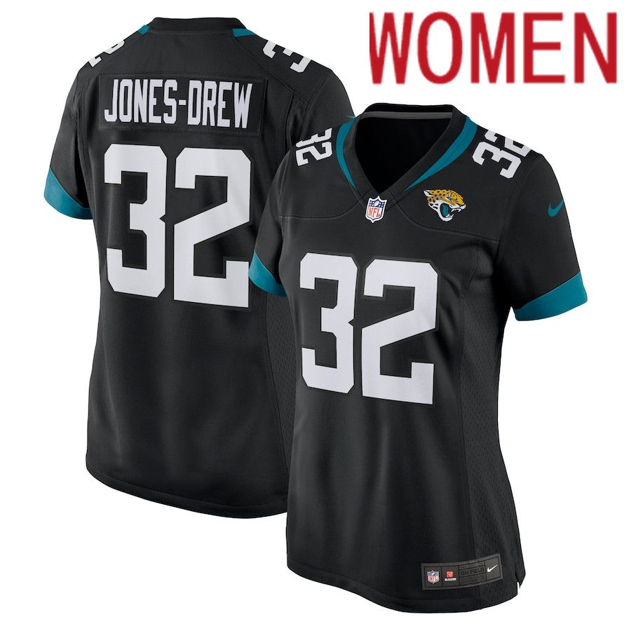 Women Jacksonville Jaguars 32 Maurice Jones-Drew Nike Black Game Retired Player NFL Jersey